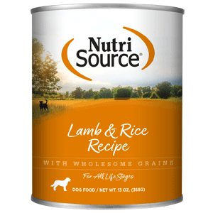 NutriSource Lamb &amp; Rice Canned Dog Food 12/13 oz Case nutrisource, nutri source, lamb, rice, canned, dog food, dog