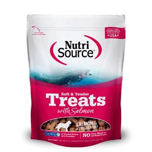 NutriSource Soft &amp; Tender Salmon Dog Treats nutrisource, nutri source, soft and tender, soft & tender, salmon, dog treats