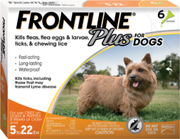 Frontline Plus Dogs 5-22 lbs