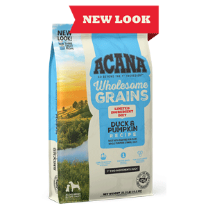 ACANA Duck & Pumpkin Recipe with Wholesome Grains Dog Food Acana, Dog Food, ACANA, Wholesome Grains, grain, Duck & Pumpkin, duck, pumpkin, duck and pumpkin