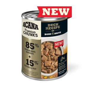 ACANA Premium Chunks Duck Canned Dog Food 12.8oz 12 Case acana, dog food, dog, canned, wet, premium chunks, duck
