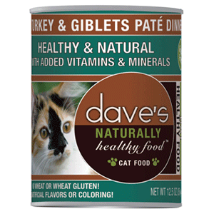 Dave's Naturally Healthy Grain Free Turkey & Giblets Canned Cat Food  Dave's, daves, pet food, Naturally Healthy, Turkey, giblets, Canned, Cat Food, gf, grain free