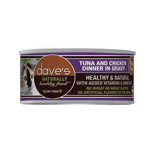 Dave's Naturally Healthy Grain Free Tuna & Chicken in Gravy Canned Cat Food Dave's, daves, pet food, Naturally Healthy, chicken, tuna, gravy, Canned, Cat Food, gf, grain free