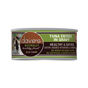 Dave's Naturally Healthy Tuna in Gravy Canned Cat Food Dave's, daves, pet food, Naturally Healthy, Tuna, Gravy, Canned, Cat Food, gf, grain free