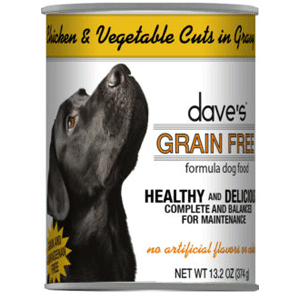 Dave's Grain Free Chicken & Vegetables in Gravy Canned Dog Food 13.2oz 12 Case Dave's, daves, pet food, gf, grain free, chicken, vegetables, gravy, Canned, Dog Food