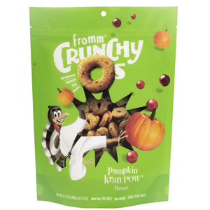 Crunchy O's Pumpkin Kran Pow Dog Treats 6 oz fromm, Crunchy O's, Treats, Dog Treats, Pumpkin Kran Pow