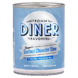Fromm Favorites Skipper's Seafood Chowder Stew Canned Dog Food 12/12 oz Case fromm, favorites, skippers, skipper's, seafood, chowder, stew, canned, dog food, dog