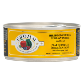 Fromm 4 Star Canned Shredded Chicken in Gravy Cat Food 12/5.5 oz Case fromm, 4 star, canned, Cat food, canned, beef, shredded, chicken, gravy