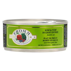 Fromm 4 Star Canned Surf & Turf in Gravy Cat Food 12/5.5 oz Case fromm, 4 star, canned, Cat food, canned, beef, surf, turf, gravy, surf and turf, surf & turf
