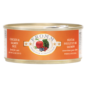Fromm 4 Star Canned Chicken &amp; Salmon Pate Cat Food 12/5.5 oz Case fromm, canned, 4 star, Cat food, canned, chicken, salmon, pate