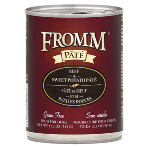 Fromm Gold Beef & Sweet Potato Pate Canned Dog Food 12/12.2 oz Case fromm, gold, beef pate, canned, dog food, dog, sweet potato