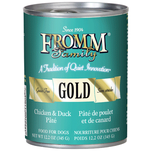 Fromm Gold Chicken & Duck Pate Canned Dog Food 12/12.2 oz Case fromm, gold, duck, chicken, canned, dog food, dog