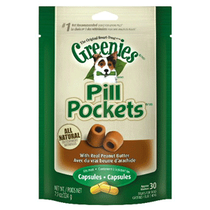 Pill Pockets - Peanut Butter 7.9oz pill pockets, greenies, dog, dog treats, treats, peanut butter