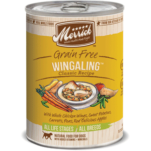 Wingaling Canned Dog Food Case 12/13oz merrick, canned, dog food, dog, wingaling