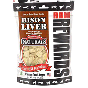 NW Naturals Freeze Dried Bison Liver Dog & Cat Treats 3oz northwest naturals, nw naturals, nw, naturals, dog food, cat food, fd, freeze dried, bison liver, treats