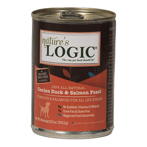 Nature's Logic Canned Duck & Salmon Dog Food 12/13.2 oz Case natures logic, nature's logic, canned, duck, dog food, dog, salmon