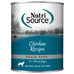 NutriSource Grain Free Canned Chicken Dog Food 12/12.3oz NutriSource, Grain Free, gf,  Canned, Chicken, Dog Food
