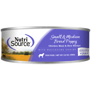 NutriSource Chicken &amp; Rice Small Breed Puppy Canned Dog Food nutrisource, nutri source, canned, chicken and rice, chicken &amp; rice, chicken, dog food, dog, puppy, small