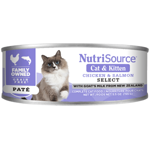 NutriSource Grain Free Chicken & Salmon Select Canned Cat Food 12/5.5 oz Case nutrisource, nutri source, canned, Cat food, grain free, gf, select, chicken, salmon
