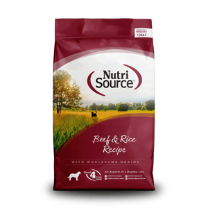 NutriSource Beef & Rice Dog Food  nutrisource, nutri source, adult, beef, beef and rice, beef &amp; rice, rice, Dry, dog food, dog