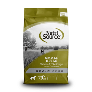 NutriSource Grain Free Chicken Small Bite Dog Food nutrisource, nutri source, grain free, chicken, Dry, dog food, dog, small bite