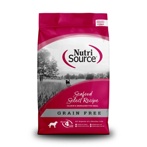 NutriSource Grain Free Seafood Select Dog Food  nutrisource, nutri source, grain free, seafood select, salmon, seafood, Dry, dog food, dog