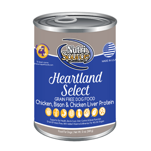 NutriSource Grain Free Canned Heartland Select Dog Food 12/13oz NutriSource, gf, Grain Free, Canned, Heartland Select, Dog Food