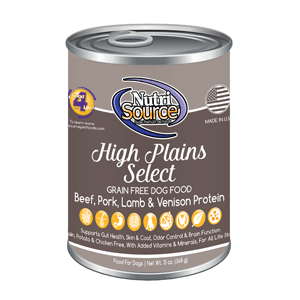 NutriSource Grain Free Canned High Plains Select Dog Food 12/13oz NutriSource, Grain Free, gf,  Canned, high plains, select, Dog Food