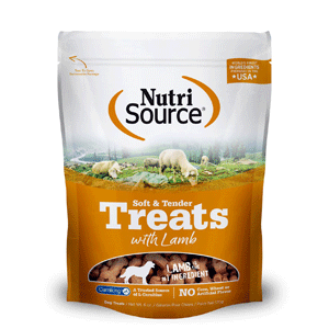 NutriSource Soft &amp; Tender Lamb Dog Treats nutrisource, nutri source, soft and tender, soft & tender, lamb, dog treats