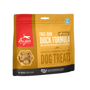 ORIJEN Freeze Dried Dog Treats Free Run Duck 3.25oz orijen, freeze dried, dog treats, dog, treats, free run duck, duck