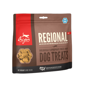 ORIJEN Freeze Dried Dog Treats Regional Red 3.25oz orijen, freeze dried, dog treats, treats, dog, regional red
