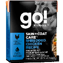 Petcurean Go! Skin & Coat Shredded Chicken Tetra Pack Dog Food 12.5oz 12 Case Petcurean, gf,  Grain Free, Dog Food, dog, Go, Skin & Coat, skin, coat, chicken, shredded, Tetra Pack 