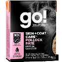 Petcurean Go! Skin & Coat Pollock Pate Tetra Pack Dog Food 12.5oz 12 Case Petcurean, gf,  Grain Free, Dog Food, dog, Go, Skin & Coat, skin, coat, Pollock Pate, Tetra Pack 