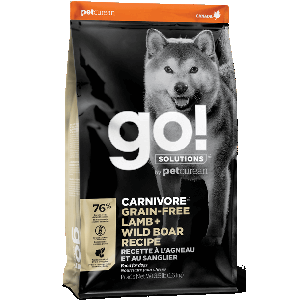 Go! Solutions Carnivore Grain-Free Lamb + Wild Boar Recipe Dry Dog Food Petcurean, dog food, Go, Carnivore, lamb, wild boar, Dog Food, Grain free, gf