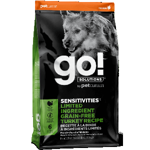 Go! SENSITIVITIES Limited Ingredient Turkey Grain-Free Dry Dog Food Petcurean, dog food, Go, Sensitivities, LID, turkey, Dog Food, Grain free, gf