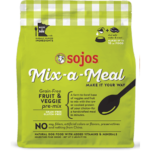 Sojos Mix-A-Meal Grain Free Fruit & Veggie Pre Mix Dog Food sojos, sojo's, grain free, europa, Dry, dog food, dog, mix a meal, fruit, veggie, pre mix