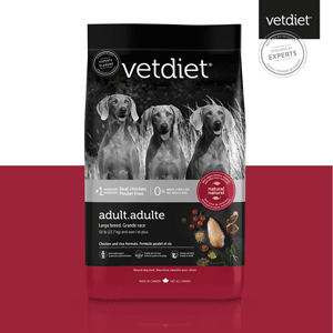 Vetdiet Chicken & Rice Formula Adult Large Breed Dry Dog Food 30lb Vetdiet, Adult, large breed, Chicken, Dog Food