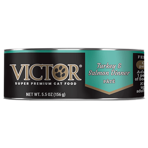 Victor Turkey & Salmon Pate Canned Cat Food 5.5oz 24 Case Victor, Turkey, Salmon, Dinner, Canned, Cat Food 