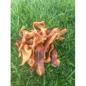 Westerns Smoked Pig Ear Pieces westerns treats, smoked treats, bones, dog treats, pig ear pieces
